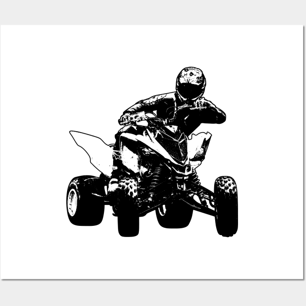 ATV Raptor Sketch Art Wall Art by KAM Std